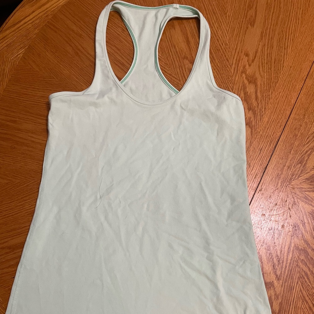 🔥PRICE DROP 🔥LULULEMON mint green razor back top. Medium